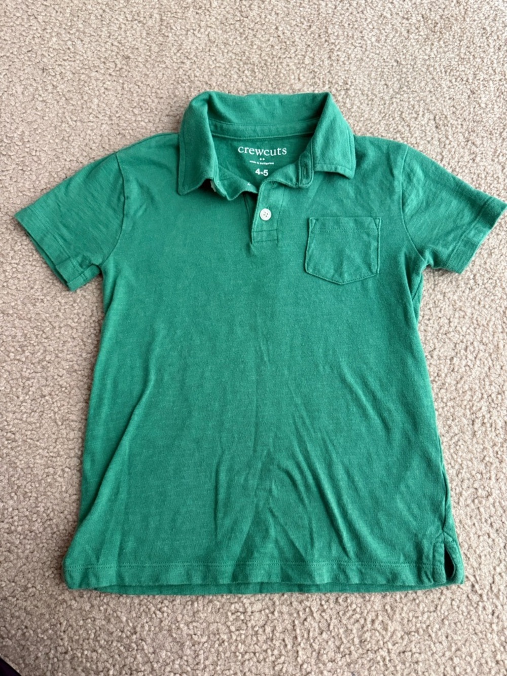 Crewcuts Emerald Green Short-Sleeve Polo